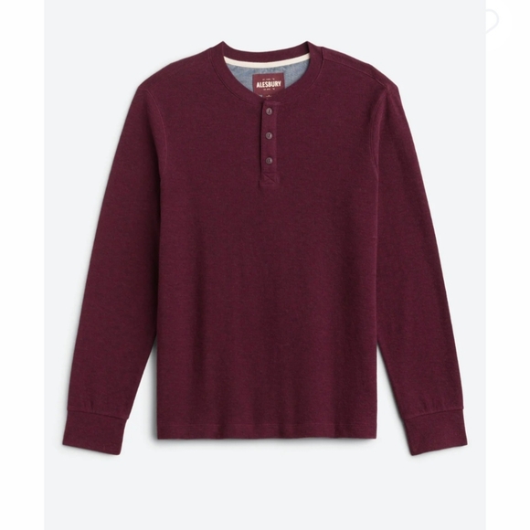 Alesbury Other - Alesbury Stitch fix Burgundy Bryant Waffle Knit Henley Size Medium
